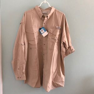 NWT XL men’s tan Columbia fishing shirt